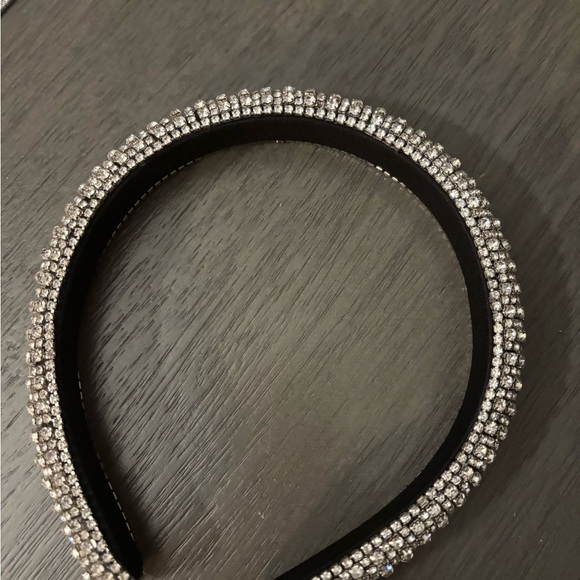 Elegant Black and Silver Rhinestone Headband - Picture 1 of 4